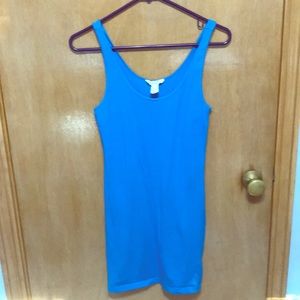 Bright blue mini dress